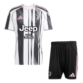 Juventus Home Soccer Jersey Kit(Jersey+Shorts) 2025/26 Black&White